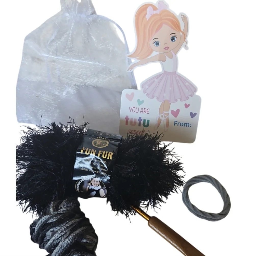 Hand Crafted Black Swan Tutu Scrunchie 6